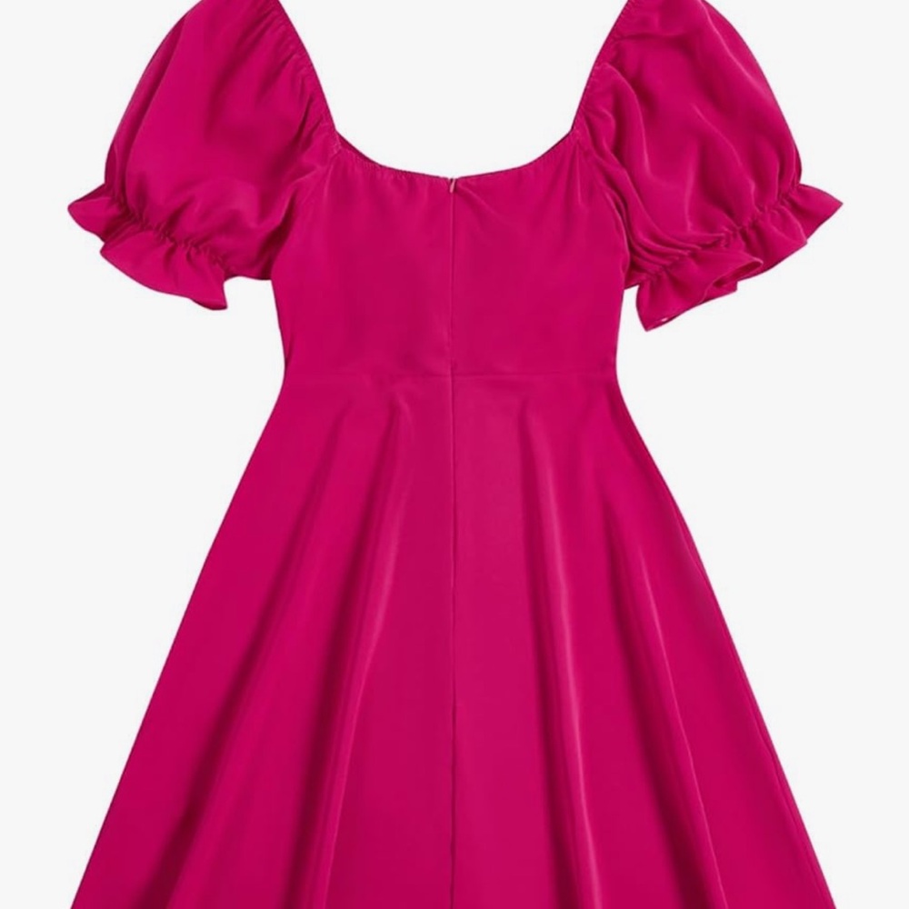 Hot Pink Spring & Summer Dress with Bow Detail - Picture 2 of 11